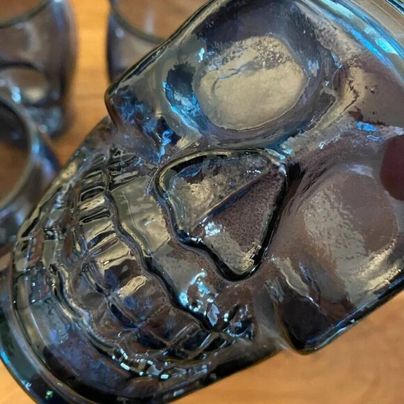 Blue Skull Drinking Glasses Set of 4 - Picture 6 of 9